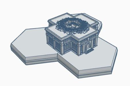 Gothic Ruined Building 52 Hex Map Scale HMSGR052