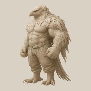 Eagle Warrior Champion – Heroic Avian Gladiator STL Model