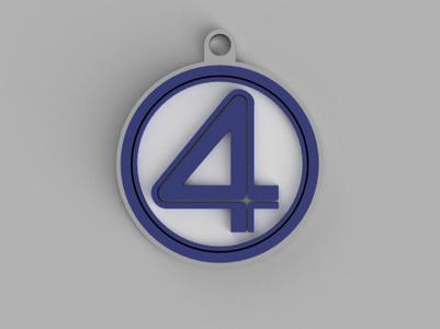 Fantastic 4 Logo Keychain