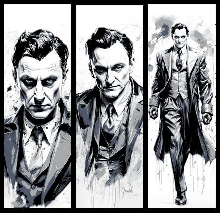 Fan Art Set of 3 Bookmarks - Concept Art Variations on DC Comic Character Oswald Cobblepot - Penguin