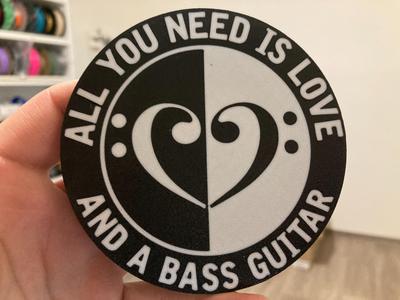 Love and guitar coaster