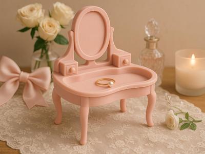 Mini Vanity Ring Holder Jewelry Tray 