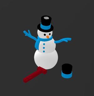Articulating, Twisty, Springy, Fidgety, Playable, Customizable, and Accessorizable Snowman (B) for the Tippi Tree Ornament Contest 2022