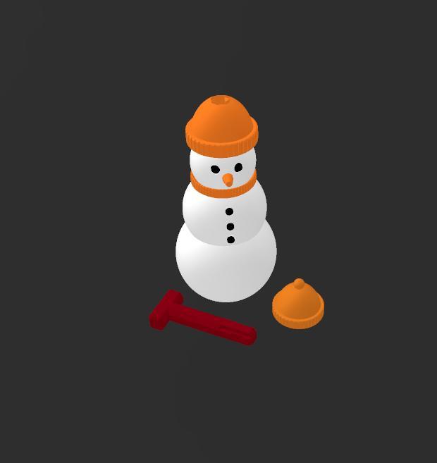 Articulating, Twisty, Springy, Fidgety, Playable, Customizable, and Accessorizable Snowman (C) for the Tippi Tree Ornament Contest 2022
