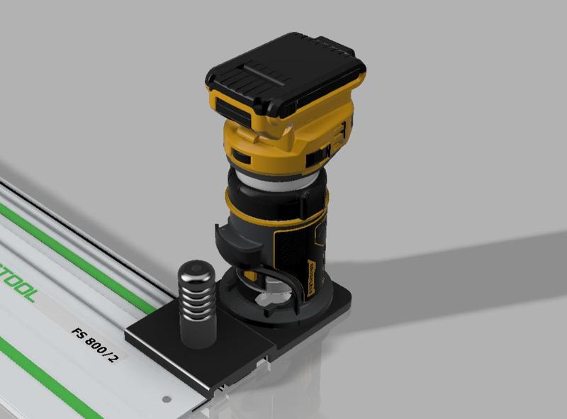 Adapter for Dewalt router to use in Festool