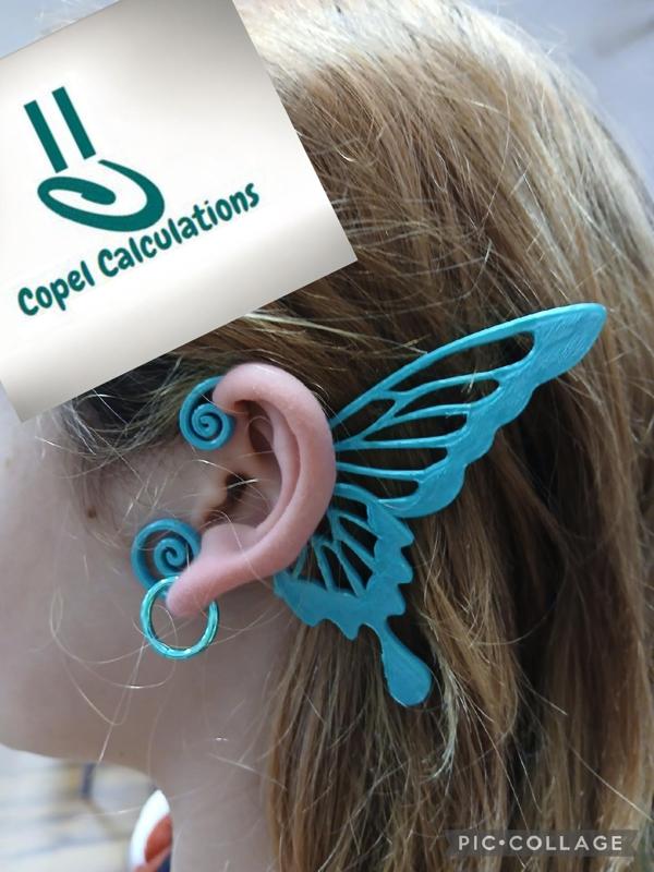 Butterfly Ear Cuff 2 STL