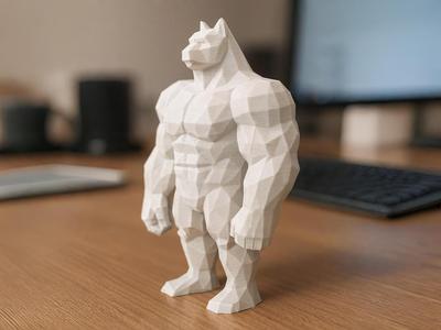 Low poly meme Muscle Dog (sell it!)