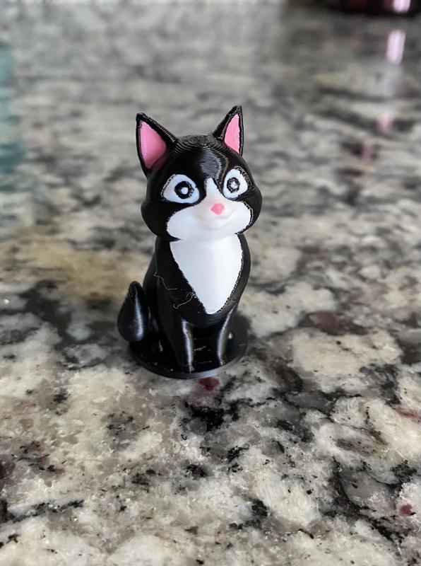 Cat Figurine with stand (Bambu Multicolor)