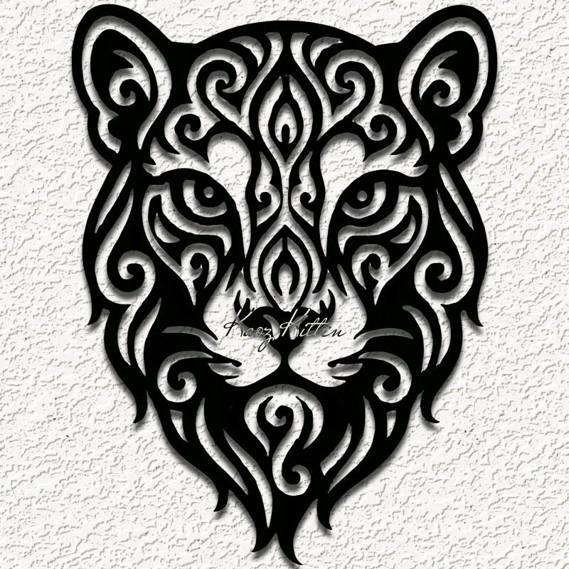 tribal big jungle cat wall art home decor