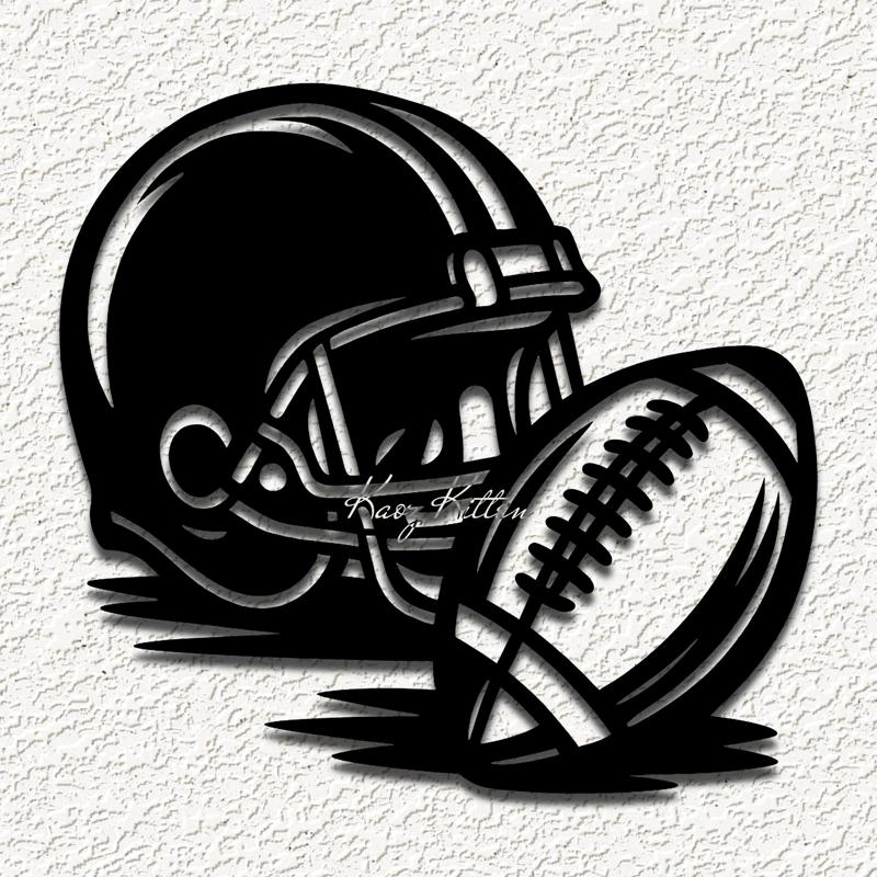 football helmet sports team wall art home decor