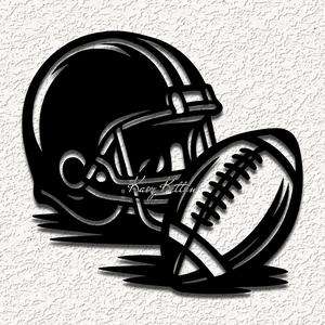 football helmet sports team wall art home decor