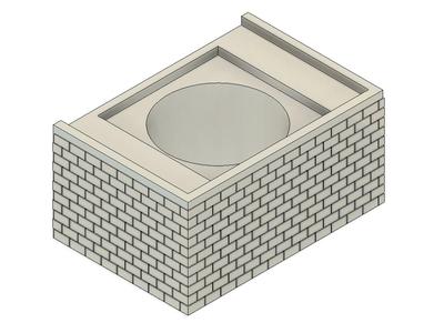 Gauge N Wing Signal Base with Brick 