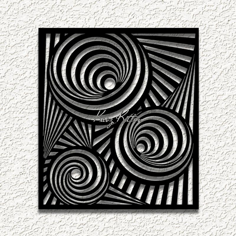 optical illusion vortex flowers wall art home decor