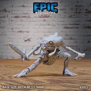 Dark Fish Folk Swords ‧ DnD Miniature ‧ Tabletop Miniatures ‧ Gaming Monster ‧ 3D Model ‧ RPG ‧ DnDminis ‧ STL FILE