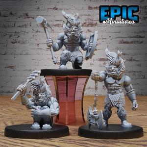 Fire Dwarf Set ‧ DnD Miniature ‧ Tabletop Miniatures ‧ Gaming Monster ‧ 3D Model ‧ RPG ‧ DnDminis ‧ STL FILE