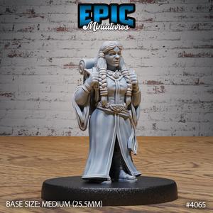 Dwarf Wind Mage Female ‧ DnD Miniature ‧ Tabletop Miniatures ‧ Gaming Monster ‧ 3D Model ‧ RPG ‧ DnDminis ‧ STL FILE