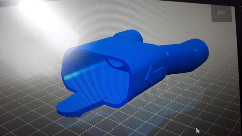 Decathlon mask - rectangle version -Easy breath to DAR adapter