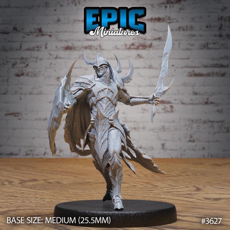 Frost Demon Knight Attack ‧ DnD Miniature ‧ Tabletop Miniatures ‧ Gaming Monster ‧ 3D Model ‧ RPG ‧ DnDminis ‧ STL FILE