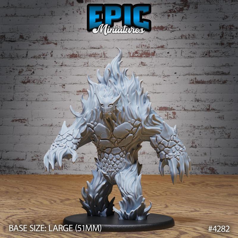 Fire Elemental ‧ DnD Miniature ‧ Tabletop Miniatures ‧ Gaming Monster ‧ 3D Model ‧ RPG ‧ DnDminis ‧ STL FILE