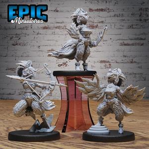 Parrot Bird Folk Female Set ‧ DnD Miniature ‧ Tabletop Miniatures ‧ Gaming Monster ‧ 3D Model ‧ RPG ‧ DnDminis ‧ STL FILE