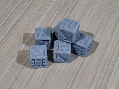 8 bit block dice resin