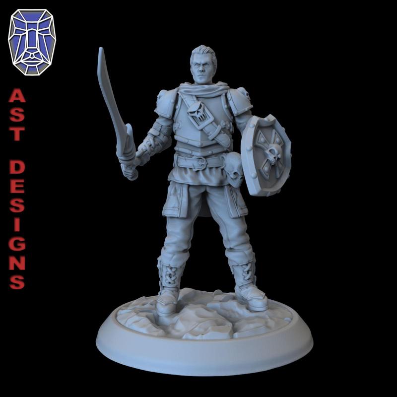 Fantasy character 1-0 warrior Miniature