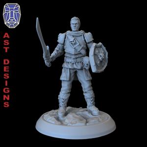 Fantasy character 1-0 warrior Miniature