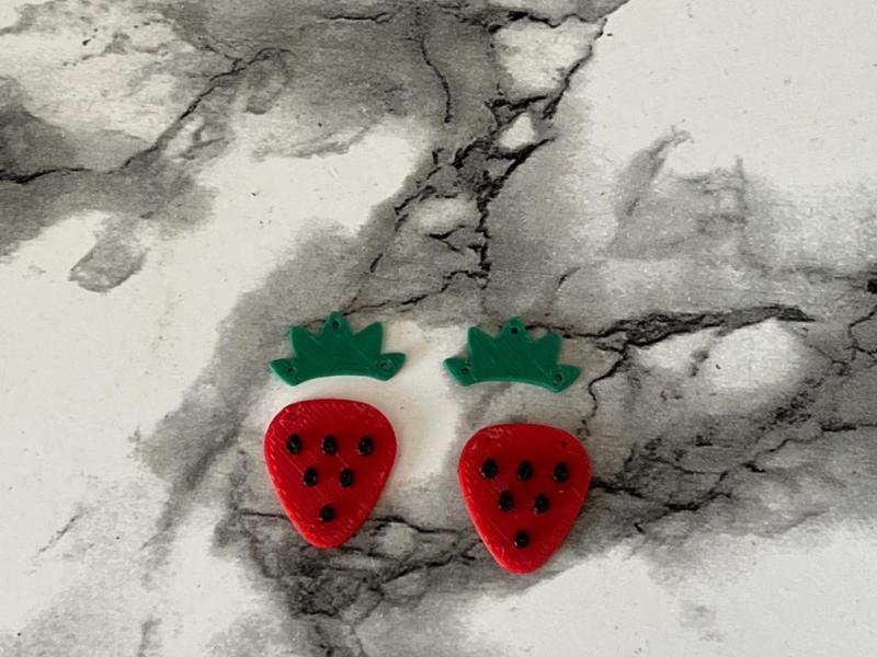 strawberry earrings