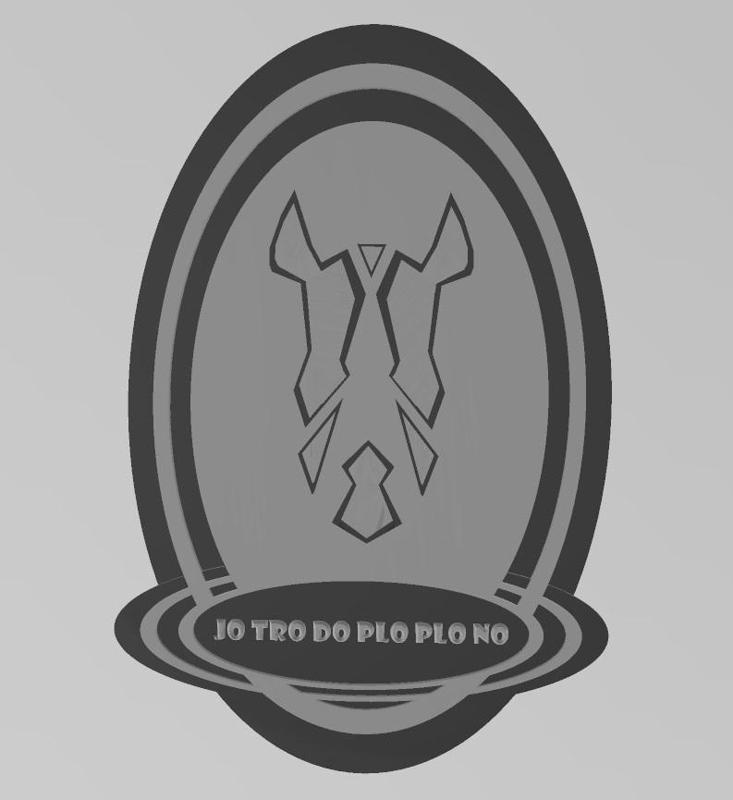 Multi-Material Doctor Who Judoon Symbol Plaque 2 (Says: JUDOON)