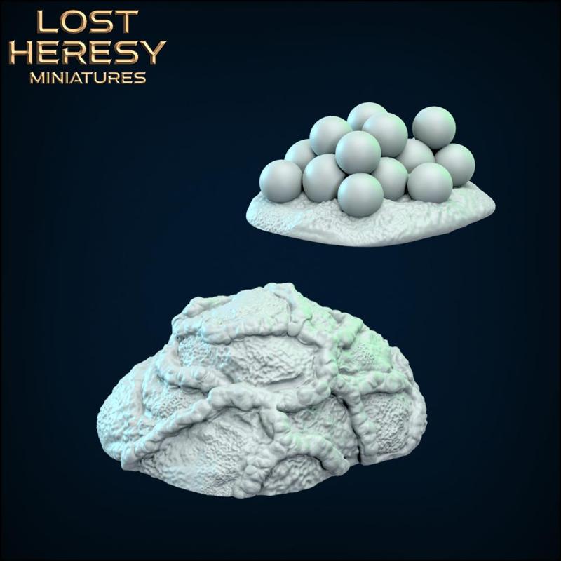 Lava Creature and Eggs