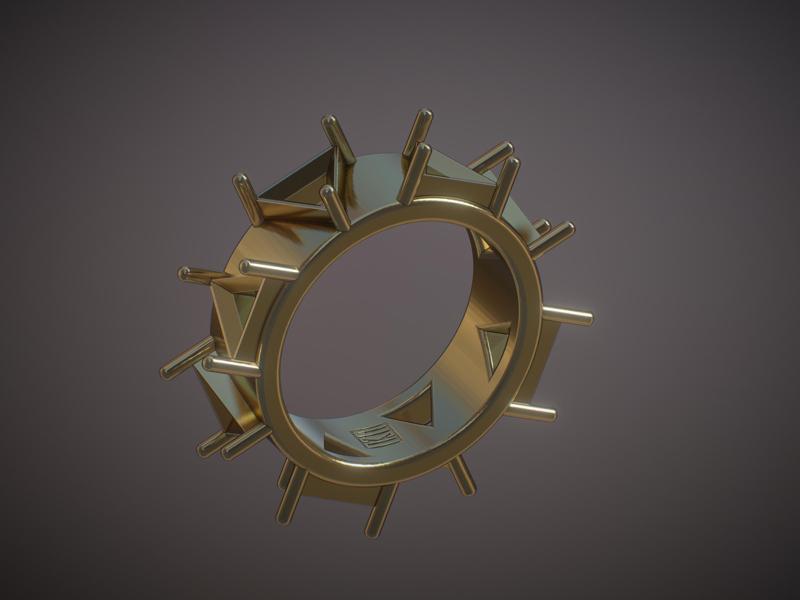 Triangle Bezel Setting for 6x6mm Practice Ring