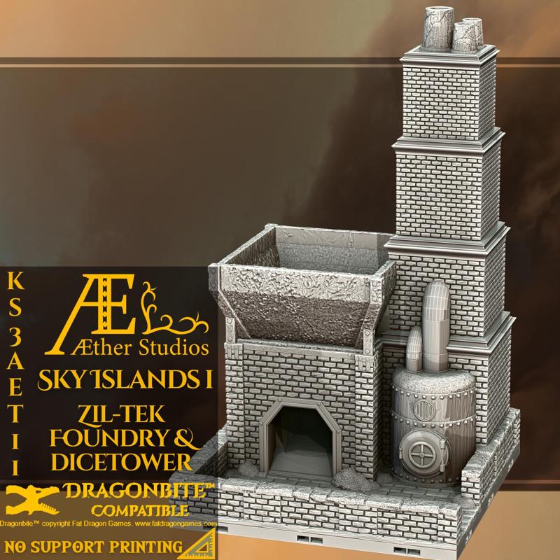 KS3AET11 – Aethertowne Ziltek Coal Foundry & SOLO Skyship