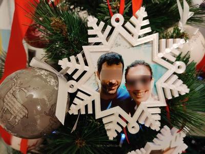 Elegant Christmas Tree Photo Frame