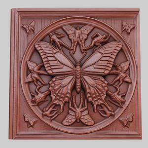 The Butterfly Effect 3d printer relief medallion obj stl