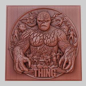 The Thing 3d printer relief medallion obj stl