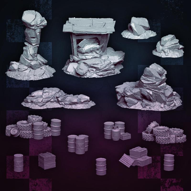 MrModulork's Wasteland Terrain - Set A