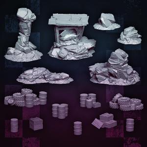 MrModulork's Wasteland Terrain - Set A