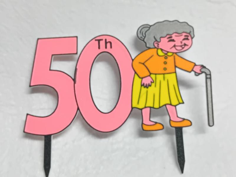 Funny candle holder for 50 th birthday 