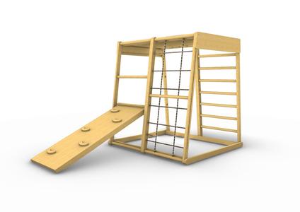 Laser-Cut Wooden Climbing Frame for Children’s Playgrounds"