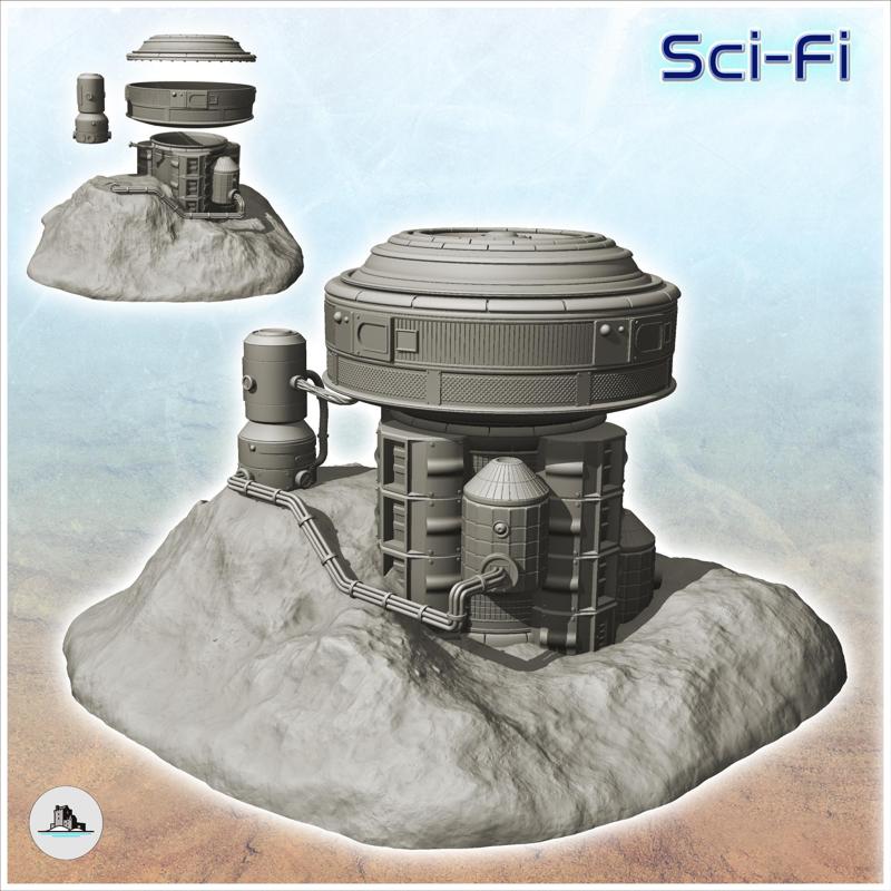 Energy sensor on rock (18) - Future Sci-Fi SF Infinity Terrain Tabletop Scifi