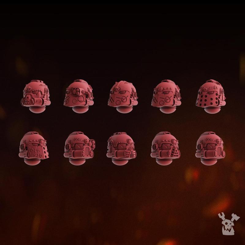 Fire Preachers Heads Set x10