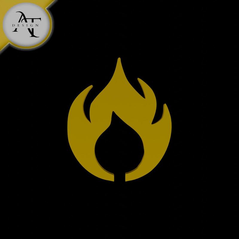 Simple Flame Symbol - 2D Art