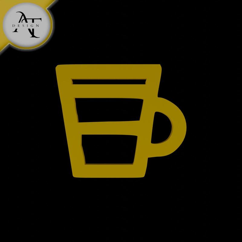 Simple Coffee Cup Symbol - 2D Art
