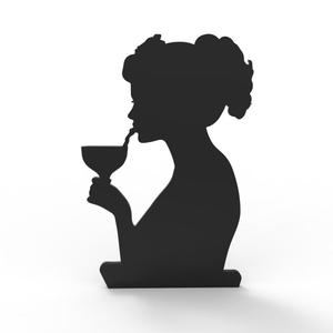 Girl drink water Logo