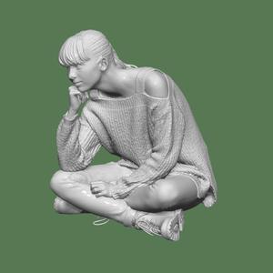 GIRL THINKING PEOPLE CHARACTER DIORAMA