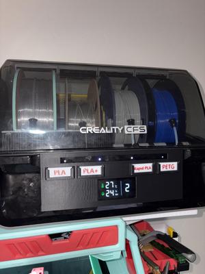 Creality CFS External Nameplate Holder (filament type label)
