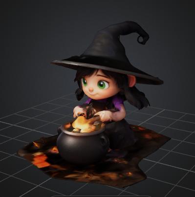 Halloween Witch Kawai