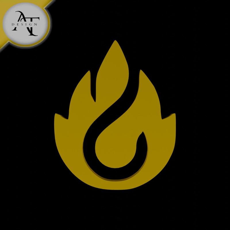 Simple Flame Symbol - 2D Art