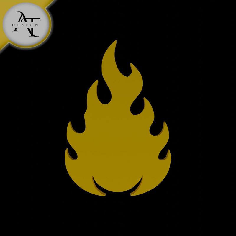 Simple Flame Symbol - 2D Art