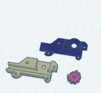Micro AEG gearbox (airsoft) servo version ALL in one STL